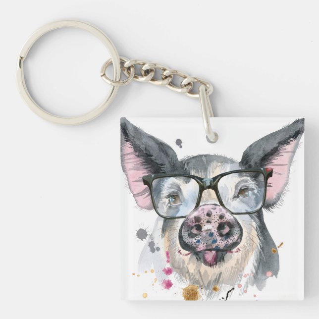 Trendy Pig Key Ring (Front)