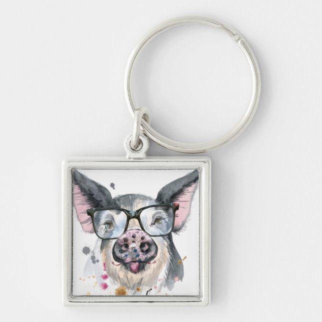 Trendy Pig Key Ring (Front)
