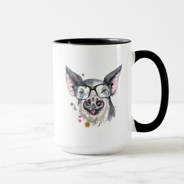 Trendy Pig Mug (Right)