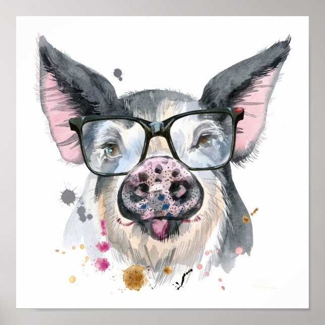 Trendy Pig Poster (Front)