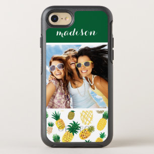 Trendy Pineapple Pattern   Add Your Photo & Name OtterBox Symmetry iPhone 8/7 Case