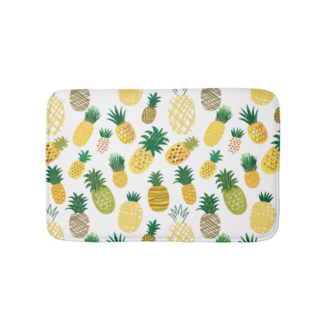 Trendy Pineapple Pattern Bath Mat (Front)