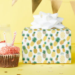 Trendy Pineapple Pattern Wrapping Paper