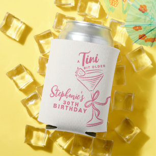 Trendy Pink A Tini Bit Older 30th Birthday Can Cooler