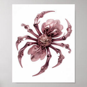 Trendy Pink ABSTRACT ART Artistic Motif Poster