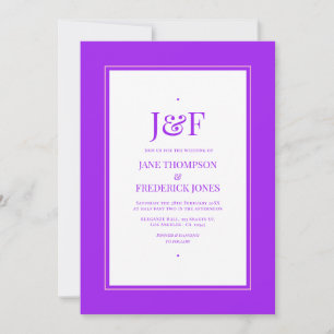 Trendy Pink and Purple Wedding Invitation