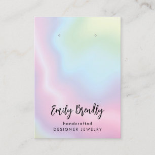 Trendy Pink Blue Green Jewelry Earring Display  Business Card