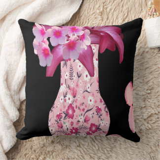 Trendy Pink Ditsy Floral Cushion