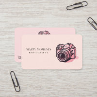 Trendy Pink DSLR Camera Photography Personalised