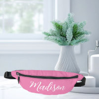 Trendy Pink Girls Name Handwritten Script Custom