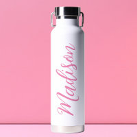 Trendy Pink Girls Name Handwritten Script Custom
