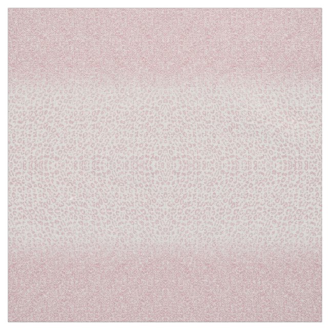 Trendy Pink Glitter & Leopard Print Ombre Design Fabric (Swatch)