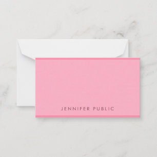 Trendy Pink Handwritten Monogram Simple Template