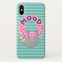 Trendy Pink Iced Doughnut & Sloth