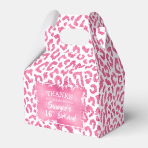 Trendy Pink Leopard Favour Box