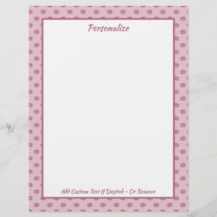 Trendy Pink Lip Kisses Pattern Personalised