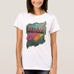 Trendy Pink MIAMI Text Design v2 T-Shirt