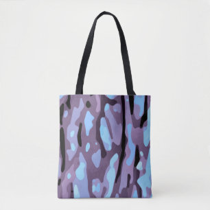 Trendy Pink Purple Blue Abstract Pattern Tote Bag