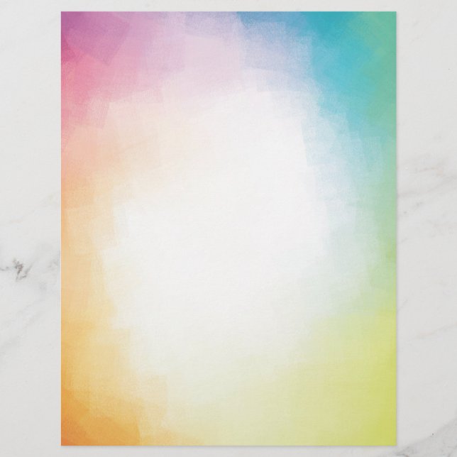 Trendy Pink Red Blue Green Yellow Modern Colourful Custom Letterhead (Front)