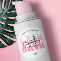 Trendy Pink Retro Font Lash Extensions Cleanser