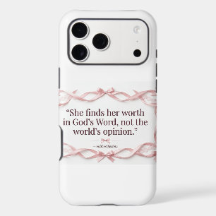 Trendy Pink Ribbon  Aesthetic Faith Phone case