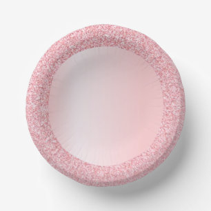 Trendy Pink Rose Gold Colour Glitter Blank Templat Paper Plate