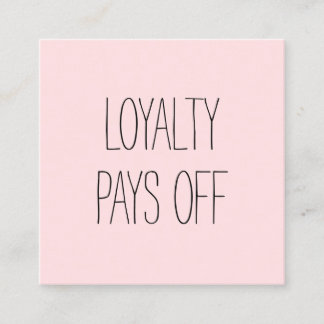 Trendy pink simple modern minimalist loyalty card