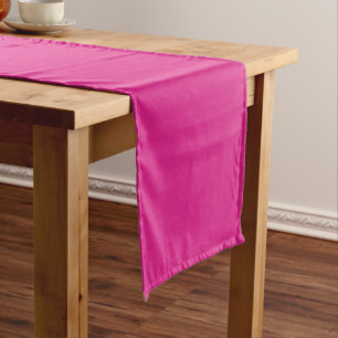 Trendy Pink Solid Color Template Modern Elegant Medium Table Runner