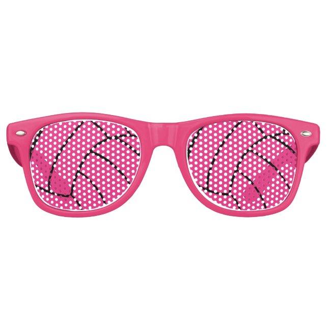 Trendy Pink Volleyball Sunglasses (Front)