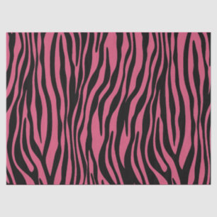 Trendy Pink Zebra Print Pattern Tissue Paper