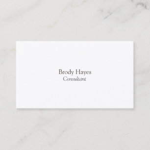 Trendy Plain Clean Simple Stylish Modern Business Card