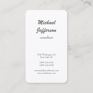 Trendy Plain Modern Minimalist Professional Business Card