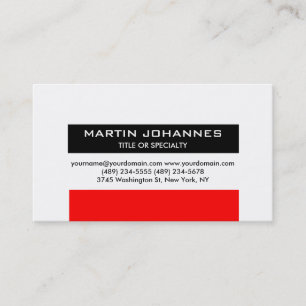 Trendy Plain Professional Business Card