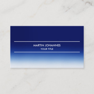 Trendy Plain Simple Blue White Business Card