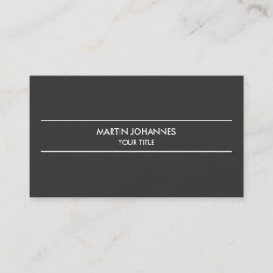 Trendy Plain Simple Grey Business Card