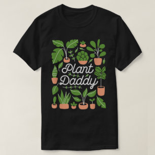 Trendy Plant Daddy Botanical Design T-Shirt