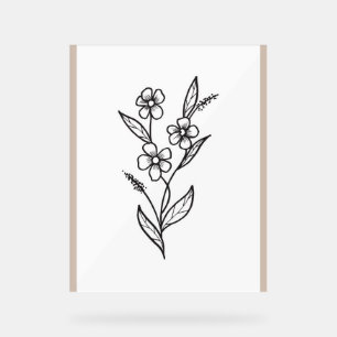 Trendy Plant design Acrylic Sign
