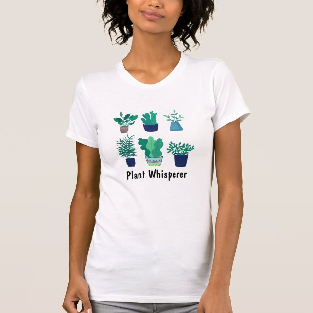 Trendy  Plant Lover Gifts, Plant Whisperer Floral T-Shirt (Front)