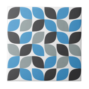 Trendy, playful, cool leaf pattern abstraction ceramic tile