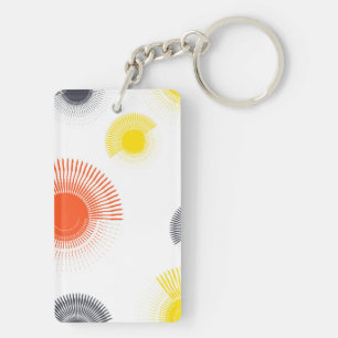 Trendy, playful, lively, cool, circular geometric key ring