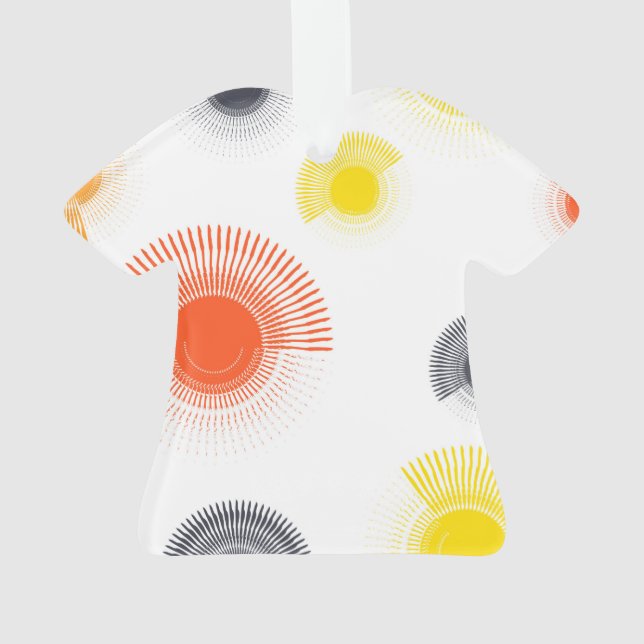 Trendy, playful, lively, cool, circular geometric ornament (Back)