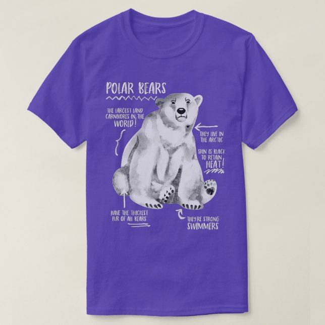 Trendy Polar Bear Facts  T-Shirt (Design Front)