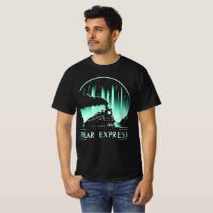 Trendy Polar Express Train Black  T-Shirt
