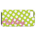 Trendy Polka Dot Pattern with name - green pink