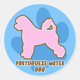 Trendy Portuguese Water Dog Stickers