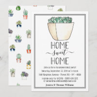 Trendy Potted Succulent Plant Housewarming Party
