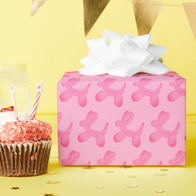 Trendy Preppy Pink Wrapping Paper (Birthday Party)