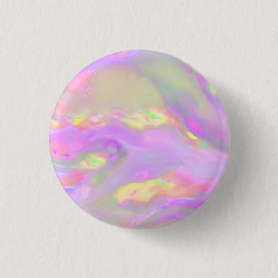 Trendy pretty colourful abstract waves 3 cm round badge