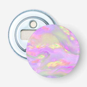 Trendy pretty colourful abstract waves bottle opener
