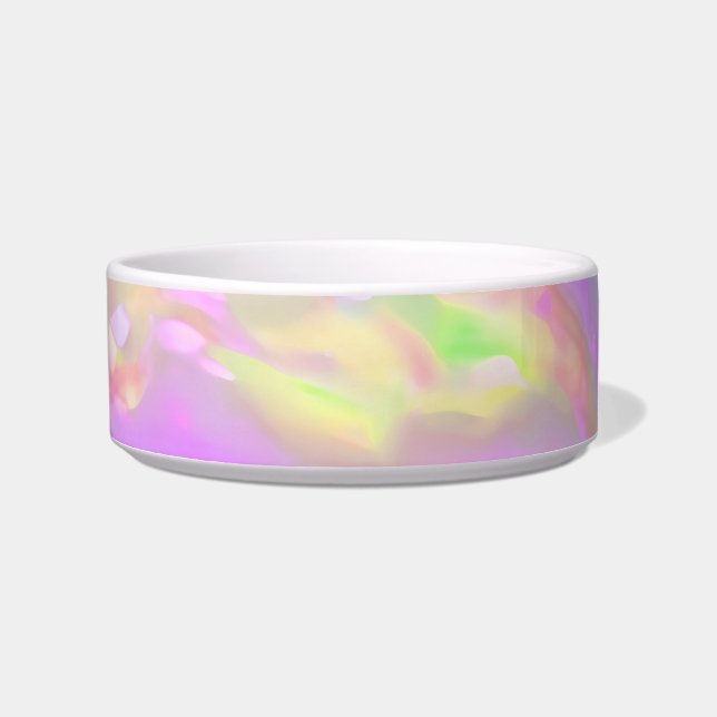 Trendy pretty colourful abstract waves bowl (Front)